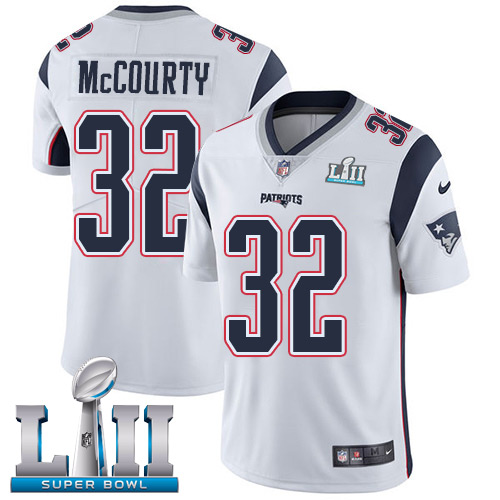Nike Patriots #32 Devin McCourty White Super Bowl LII Youth Stitched NFL Vapor Untouchable Limited Jersey
